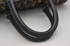 Authentic Christian Dior Trotter Hand Boston Bag Purse Canvas Leather Blue 1000K