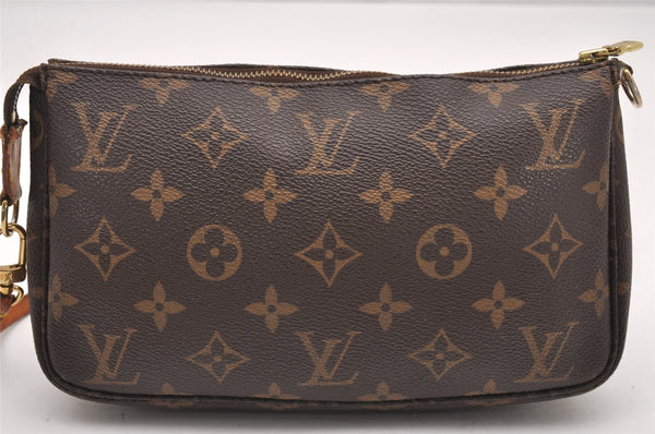Authentic Louis Vuitton Monogram Pochette Accessoires Pouch M51980 LV Junk 1002J