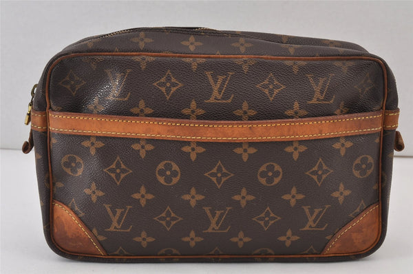 Authentic Louis Vuitton Monogram Compiegne 28 Clutch Hand Bag M51845 LV 1002K