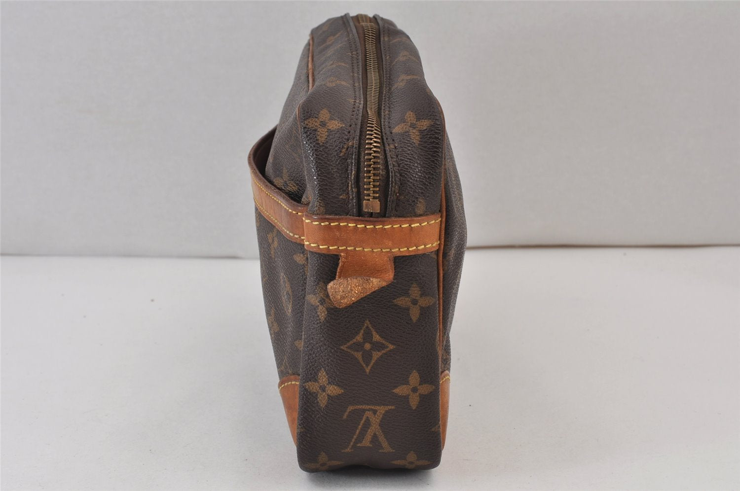 Authentic Louis Vuitton Monogram Compiegne 28 Clutch Hand Bag M51845 LV 1002K