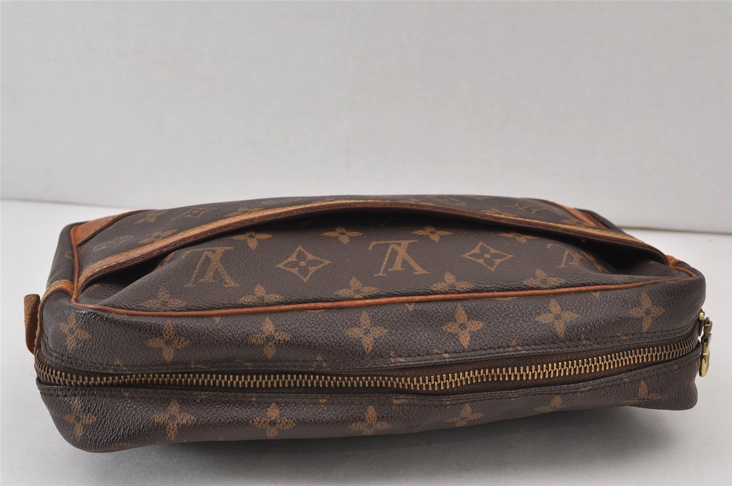 Authentic Louis Vuitton Monogram Compiegne 28 Clutch Hand Bag M51845 LV 1002K