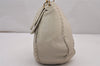 Authentic BOTTEGA VENETA Intrecciato Leather Shoulder Bag Purse White 1003J