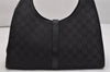 Authentic GUCCI Jackie Shoulder Hand Bag GG Canvas Leather 0021067 Black 1003K