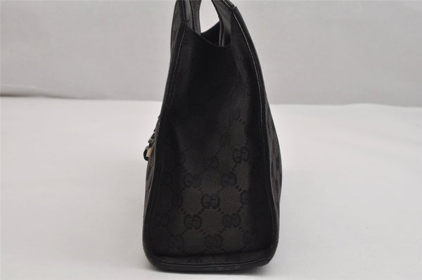 Authentic GUCCI Jackie Shoulder Hand Bag GG Canvas Leather 0021067 Black 1003K