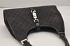 Authentic GUCCI Jackie Shoulder Hand Bag GG Canvas Leather 0021067 Black 1003K