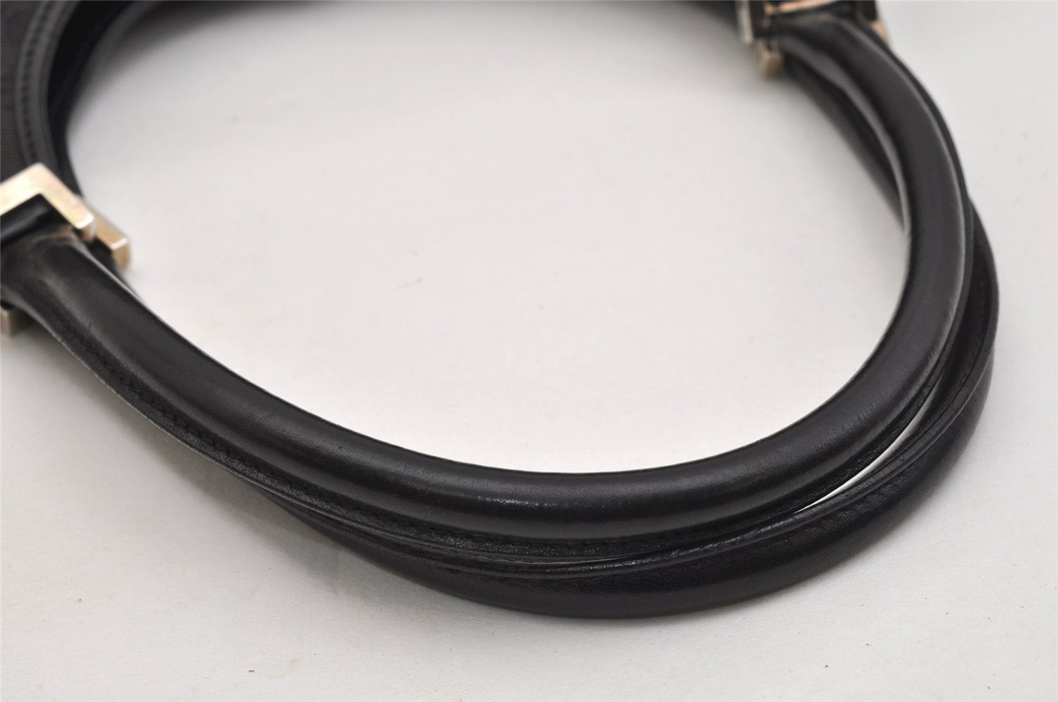 Authentic GUCCI Jackie Shoulder Hand Bag GG Canvas Leather 0021067 Black 1003K