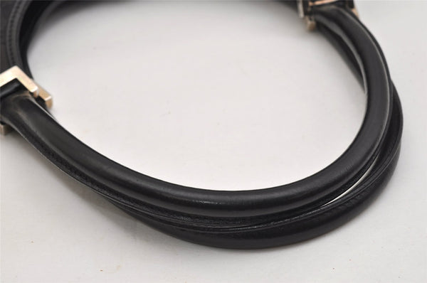 Authentic GUCCI Jackie Shoulder Hand Bag GG Canvas Leather 0021067 Black 1003K