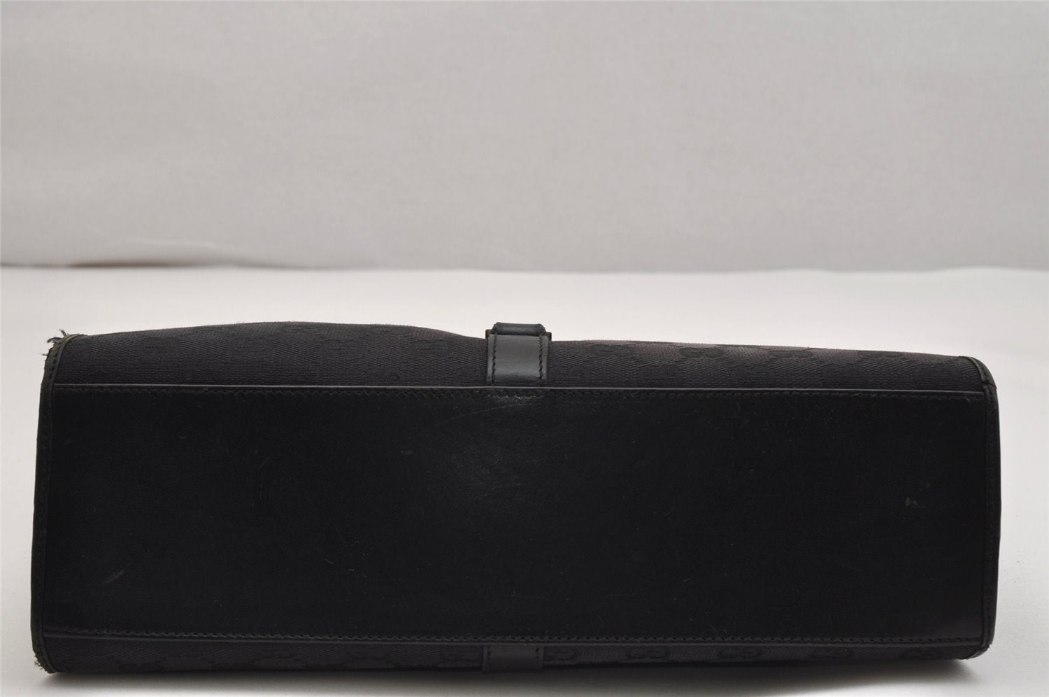 Authentic GUCCI Jackie Shoulder Hand Bag GG Canvas Leather 0021067 Black 1003K