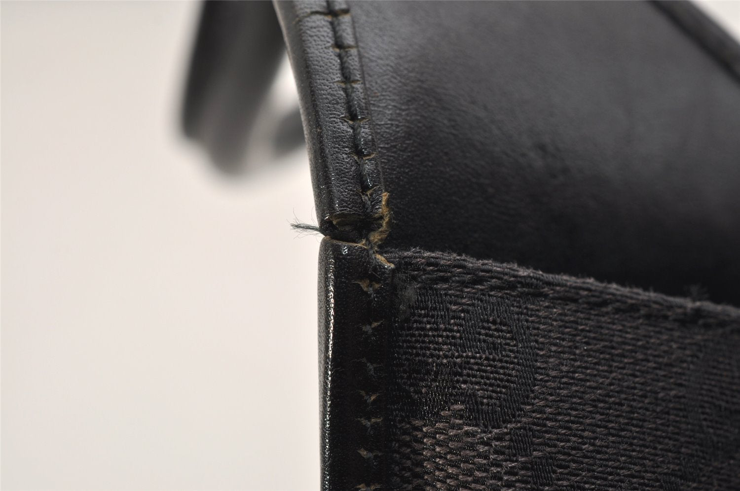 Authentic GUCCI Jackie Shoulder Hand Bag GG Canvas Leather 0021067 Black 1003K