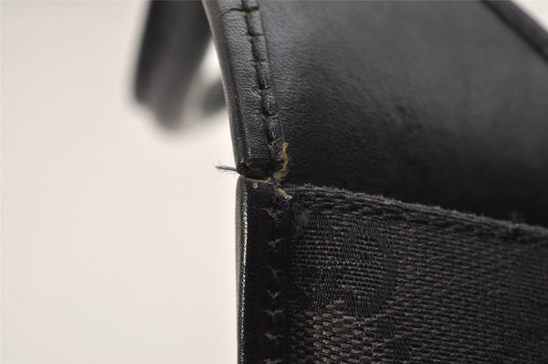 Authentic GUCCI Jackie Shoulder Hand Bag GG Canvas Leather 0021067 Black 1003K