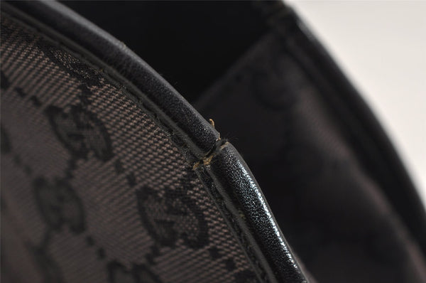 Authentic GUCCI Jackie Shoulder Hand Bag GG Canvas Leather 0021067 Black 1003K