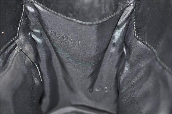 Authentic GUCCI Jackie Shoulder Hand Bag GG Canvas Leather 0021067 Black 1003K