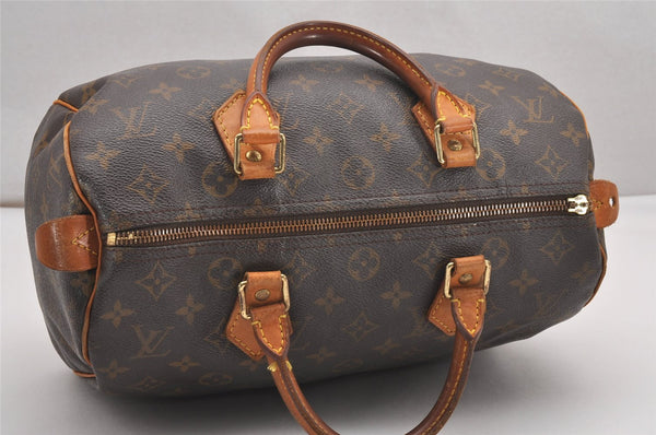 Authentic Louis Vuitton Monogram Speedy 30 Hand Boston Bag M41526 Junk 1004J