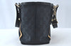 Authentic GUCCI Sherry Line Hand Tote Bag GG Canvas Leather Black 1004K