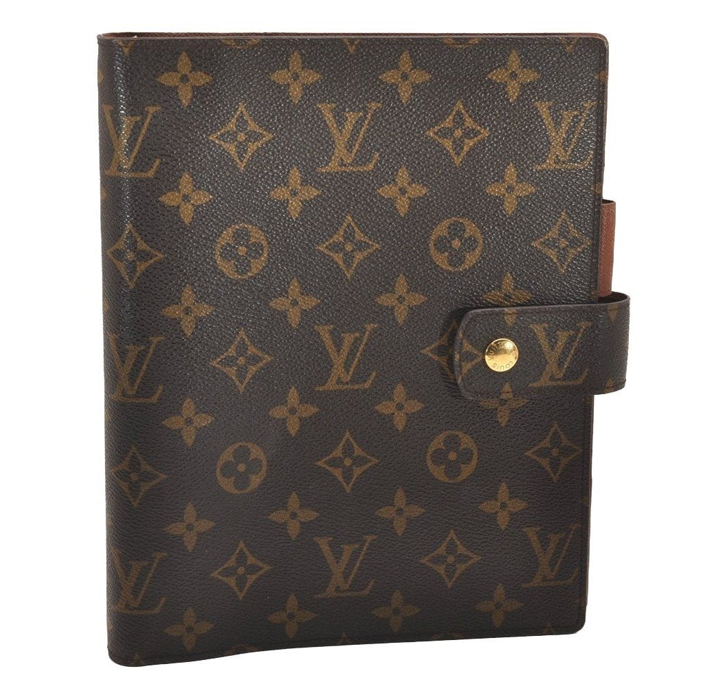 Authentic Louis Vuitton Monogram Agenda GM Notebook Cover R20106 LV 1005J