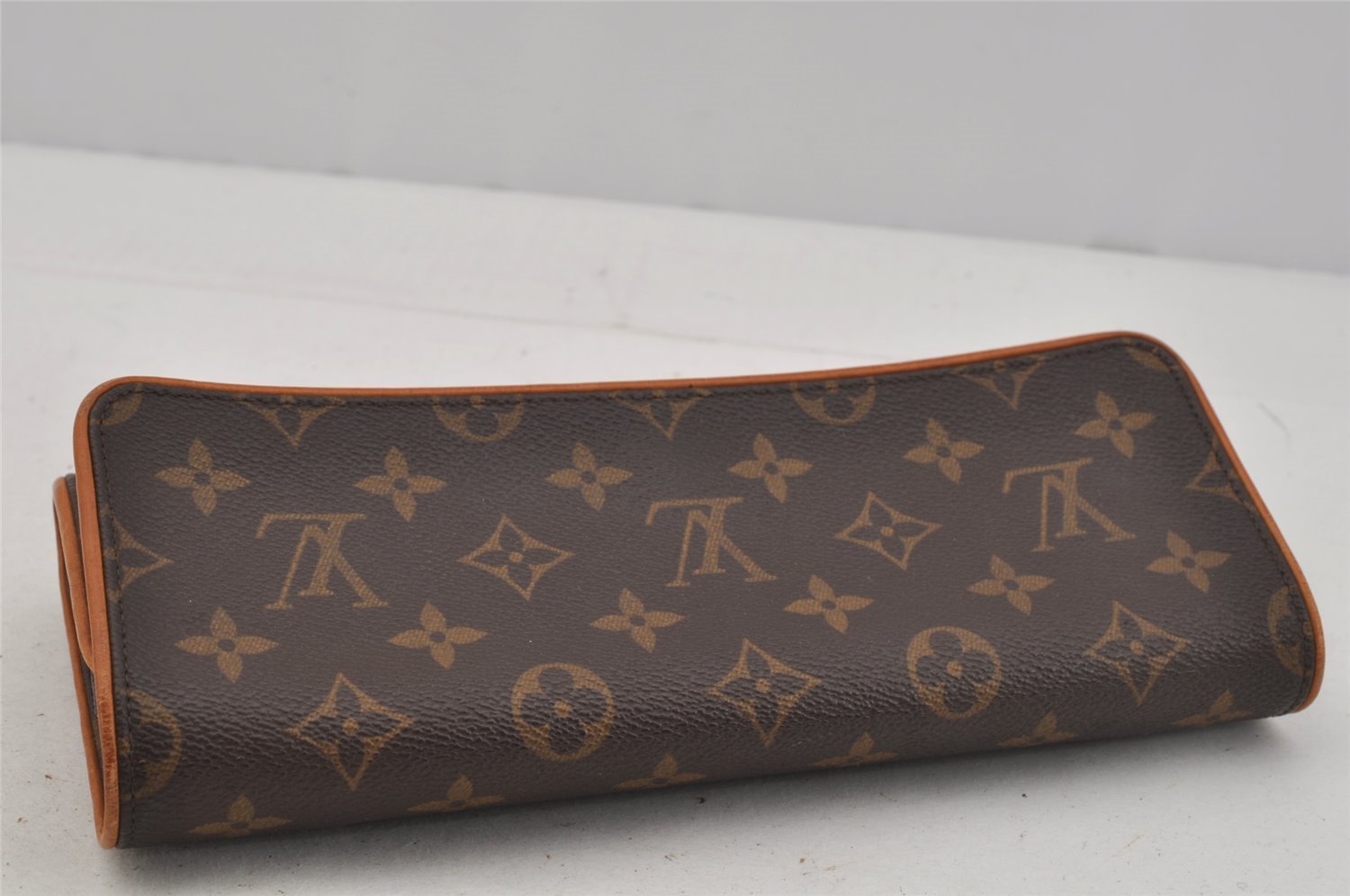 Authentic Louis Vuitton Monogram Pochette Twin GM Shoulder Bag M51852 LV 1006J