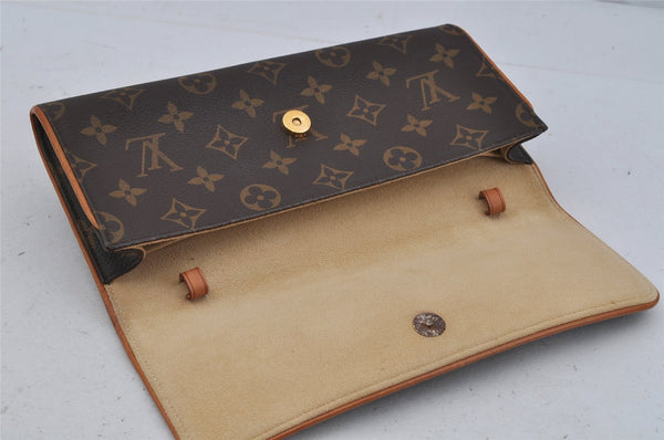 Authentic Louis Vuitton Monogram Pochette Twin GM Shoulder Bag M51852 LV 1006J