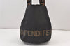 Authentic FENDI Vintage Nylon Leather Hand Tote Bag Purse Black 1006K