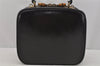 Authentic GUCCI Bamboo 2Way Shoulder Hand Bag Purse Leather Black 1007J