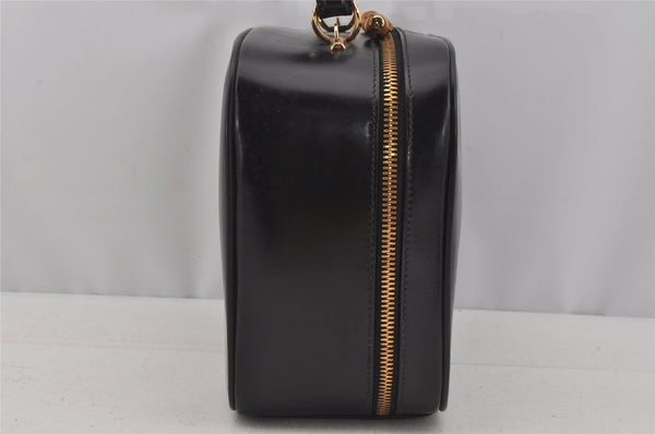 Authentic GUCCI Bamboo 2Way Shoulder Hand Bag Purse Leather Black 1007J