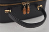 Authentic GUCCI Bamboo 2Way Shoulder Hand Bag Purse Leather Black 1007J