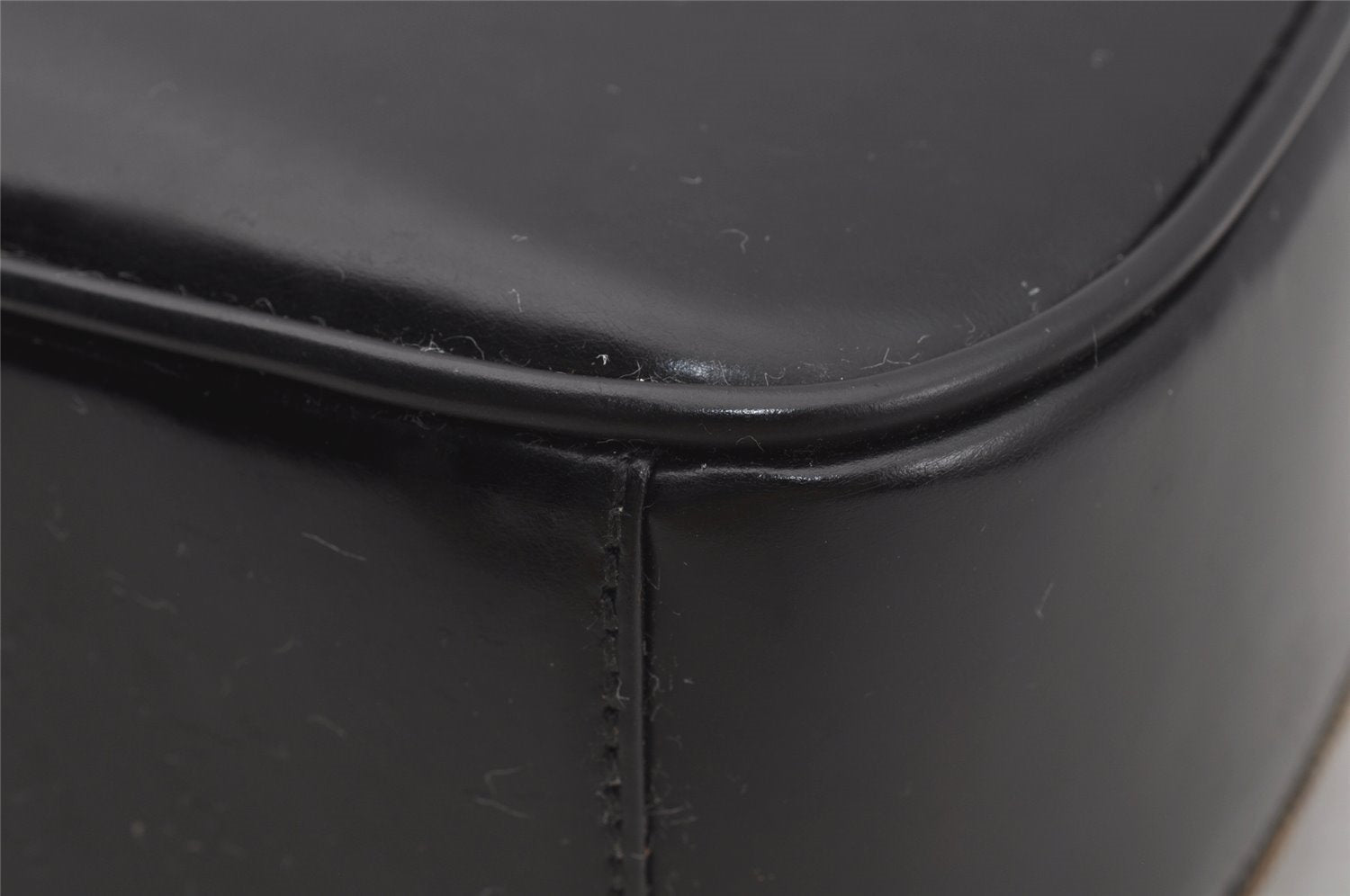 Authentic GUCCI Bamboo 2Way Shoulder Hand Bag Purse Leather Black 1007J