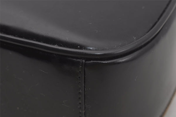 Authentic GUCCI Bamboo 2Way Shoulder Hand Bag Purse Leather Black 1007J