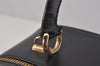 Authentic GUCCI Bamboo 2Way Shoulder Hand Bag Purse Leather Black 1007J