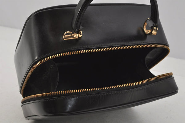 Authentic GUCCI Bamboo 2Way Shoulder Hand Bag Purse Leather Black 1007J