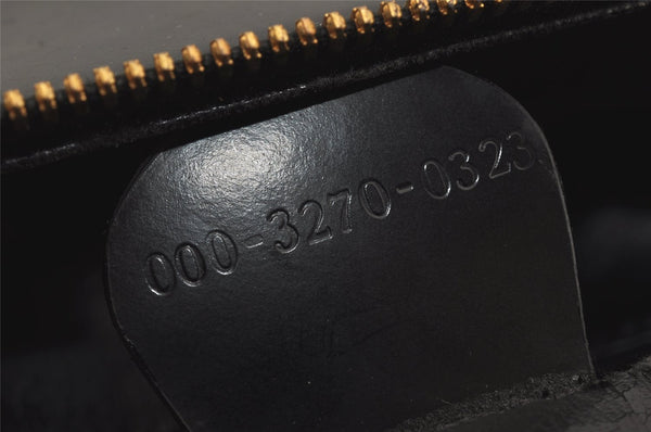 Authentic GUCCI Bamboo 2Way Shoulder Hand Bag Purse Leather Black 1007J