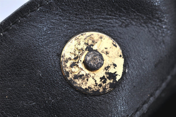 Authentic GUCCI Bamboo 2Way Shoulder Hand Bag Purse Leather Black Junk 1008I