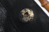 Authentic GUCCI Bamboo 2Way Shoulder Hand Bag Purse Leather Black Junk 1008I