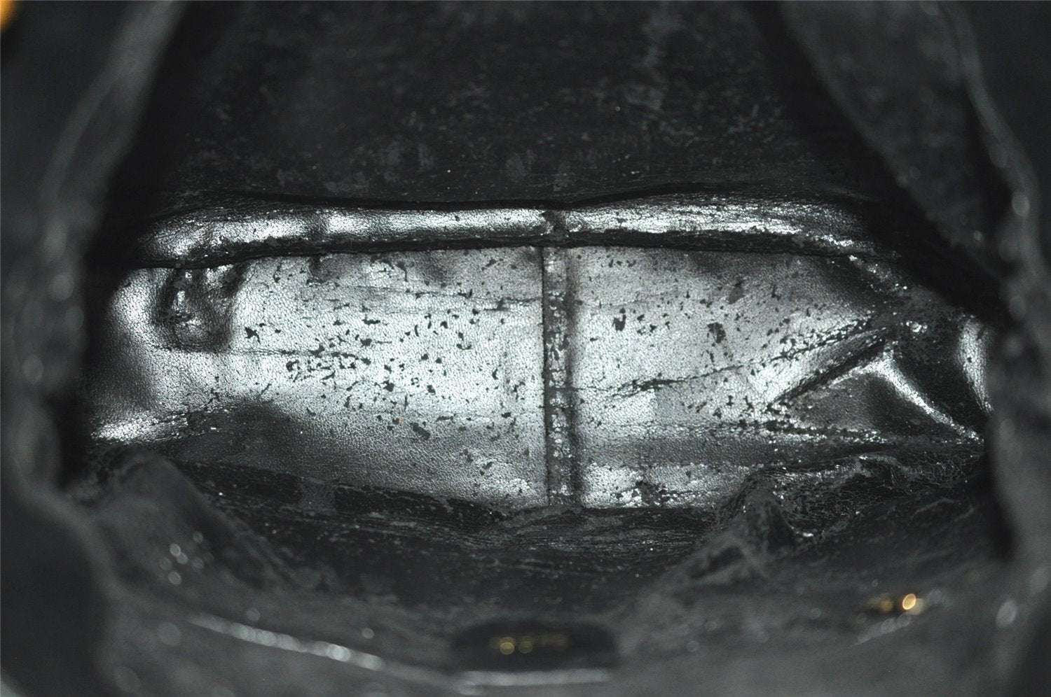 Authentic GUCCI Bamboo 2Way Shoulder Hand Bag Purse Leather Black Junk 1008I