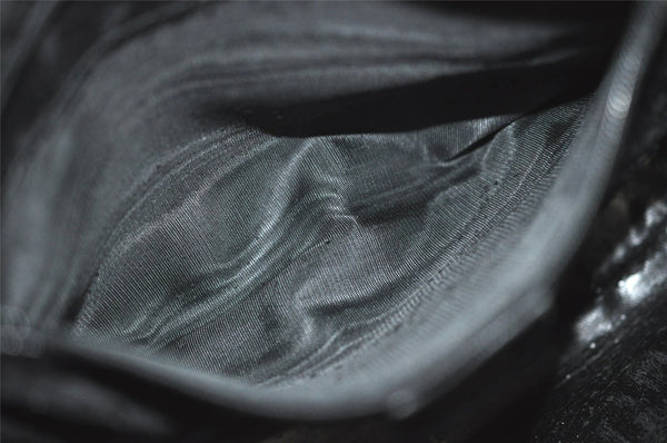 Authentic GUCCI Bamboo 2Way Shoulder Hand Bag Purse Leather Black Junk 1008I