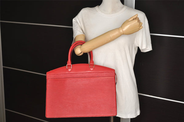 Authentic Louis Vuitton Epi Riviera Hand Bag Red M48187 LV Junk 1009J