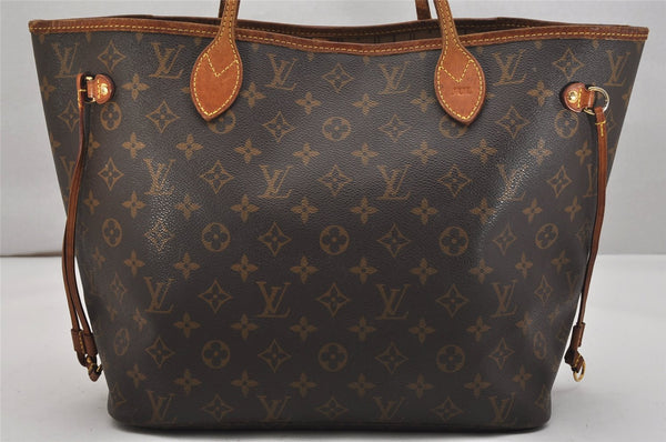 Authentic Louis Vuitton Monogram Neverfull MM Shoulder Tote Bag M40156 LV 1009K