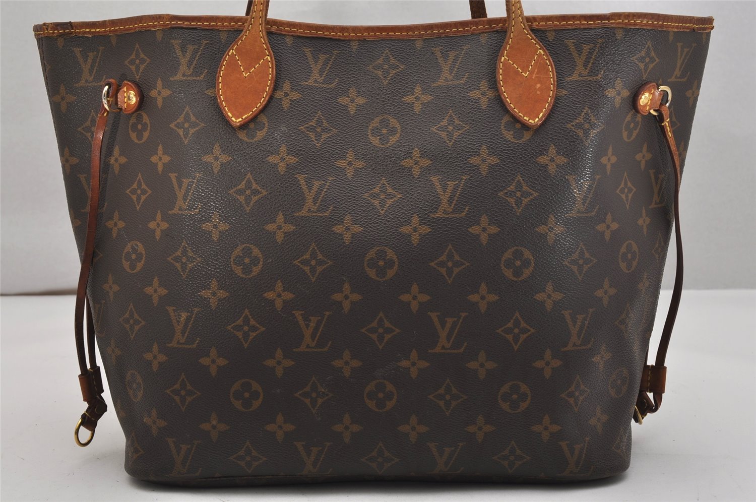 Authentic Louis Vuitton Monogram Neverfull MM Shoulder Tote Bag M40156 LV 1009K