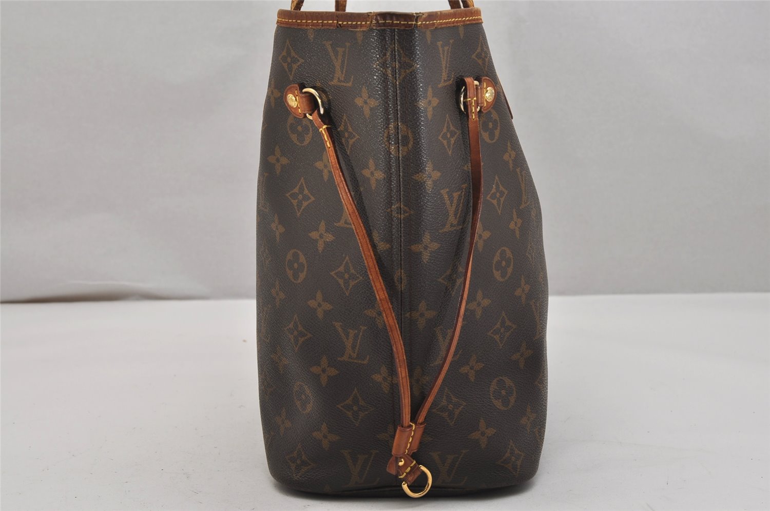 Authentic Louis Vuitton Monogram Neverfull MM Shoulder Tote Bag M40156 LV 1009K