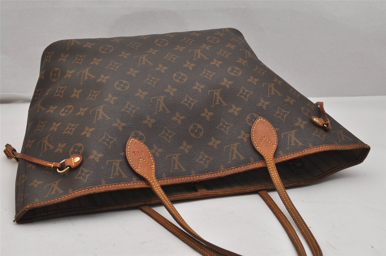 Authentic Louis Vuitton Monogram Neverfull MM Shoulder Tote Bag M40156 LV 1009K