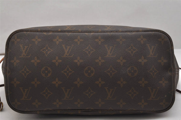 Authentic Louis Vuitton Monogram Neverfull MM Shoulder Tote Bag M40156 LV 1009K