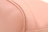 Authentic GUCCI Bamboo Shoulder Tote Bag Leather Pink Junk 1010K