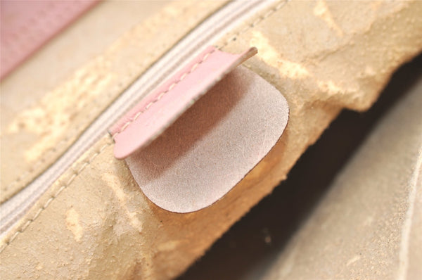 Authentic GUCCI Bamboo Shoulder Tote Bag Leather Pink Junk 1010K