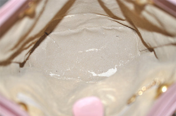 Authentic GUCCI Bamboo Shoulder Tote Bag Leather Pink Junk 1010K