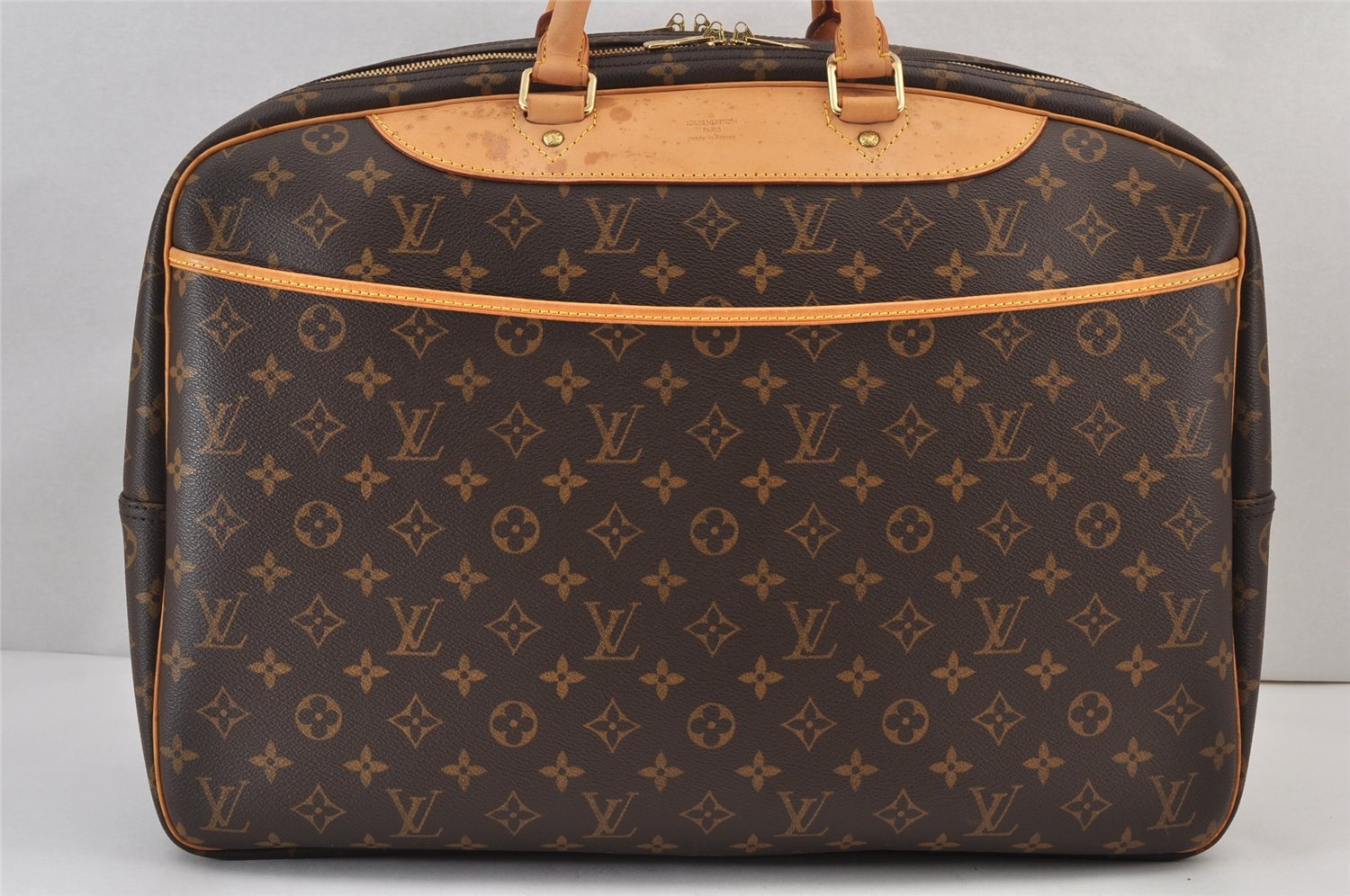 Authentic Louis Vuitton Monogram Alize 24 Heures Boston Hand Bag M41399 LV 1011K