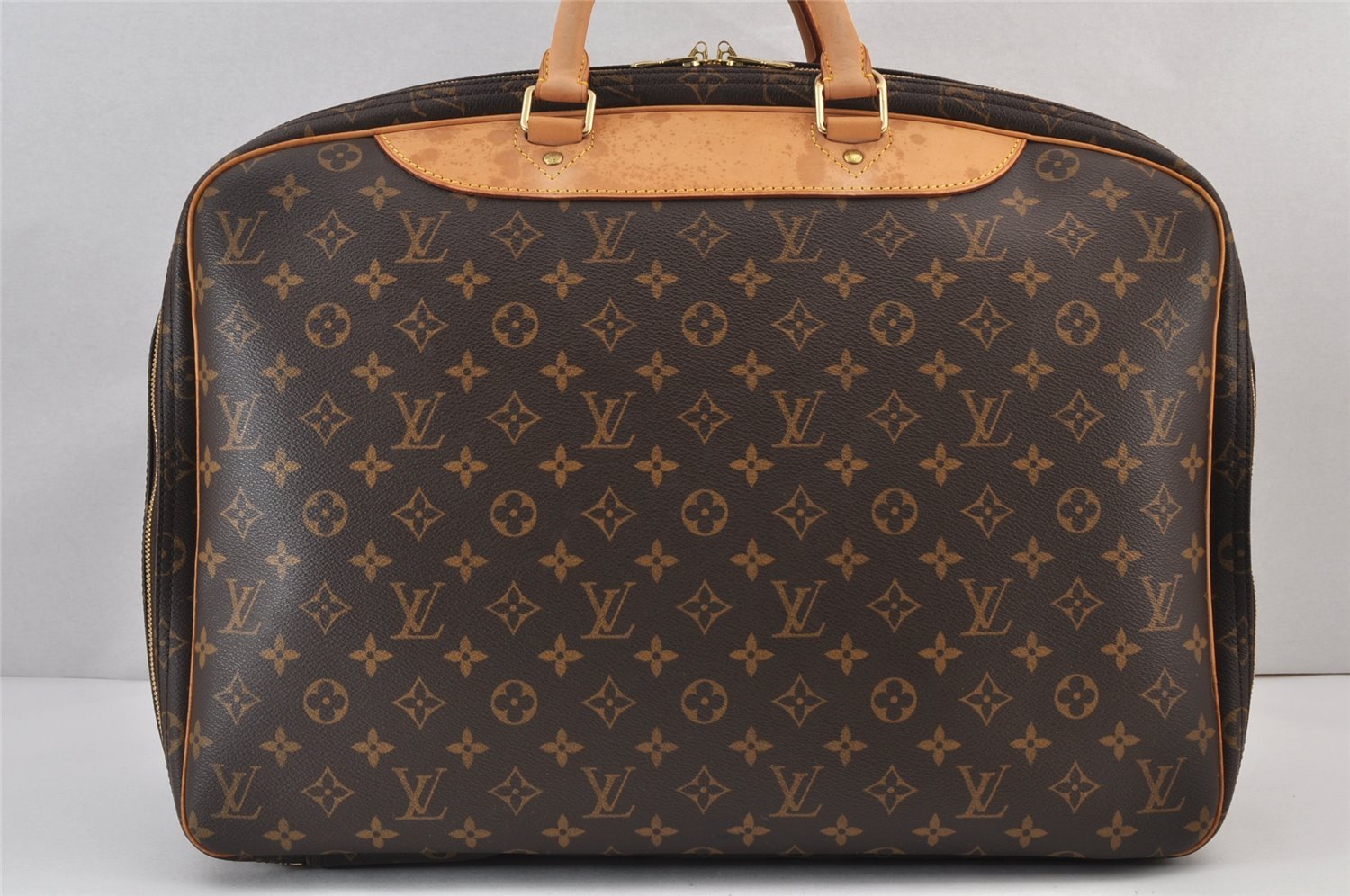 Authentic Louis Vuitton Monogram Alize 24 Heures Boston Hand Bag M41399 LV 1011K