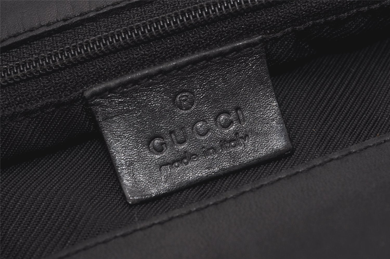 Authentic GUCCI Vintage Shoulder Tote Bag GG Canvas Leather 31244 Black 1012I