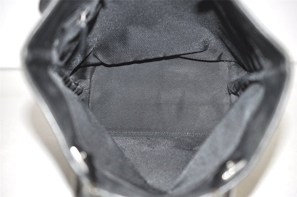 Authentic GUCCI Vintage Shoulder Tote Bag GG Canvas Leather 31244 Black 1012I