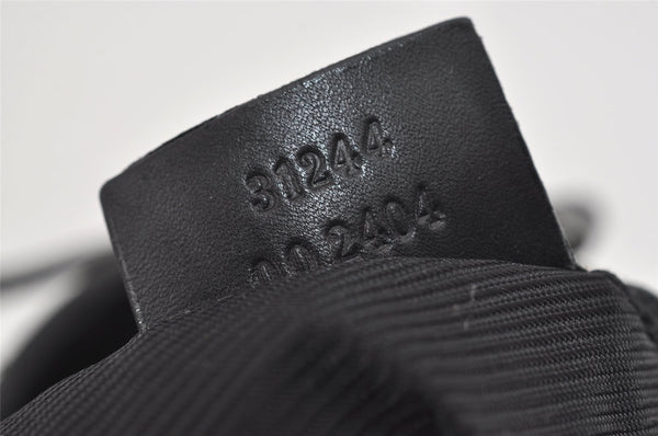 Authentic GUCCI Vintage Shoulder Tote Bag GG Canvas Leather 31244 Black 1012I