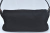 Authentic FENDI Mamma Baguette Shoulder Hand Bag Jersey Leather Black 1012J