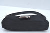 Authentic FENDI Mamma Baguette Shoulder Hand Bag Jersey Leather Black 1012J